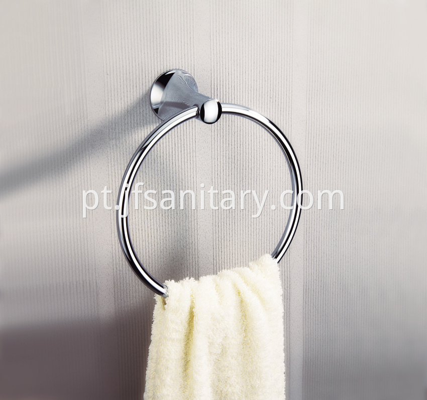 Bathroom Accessories Chrome Plated Brass Towel Ring